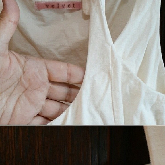 Velvet cream white top s new nwt sleeveless small knit blouse shirt small - Picture 4 of 4